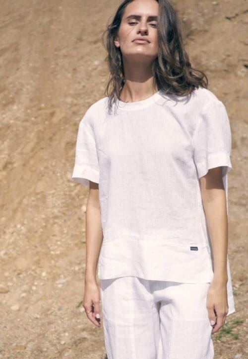 Balta lininė palaidinė