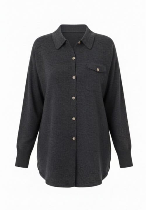 Pilki megzto kašmyro marškinukai