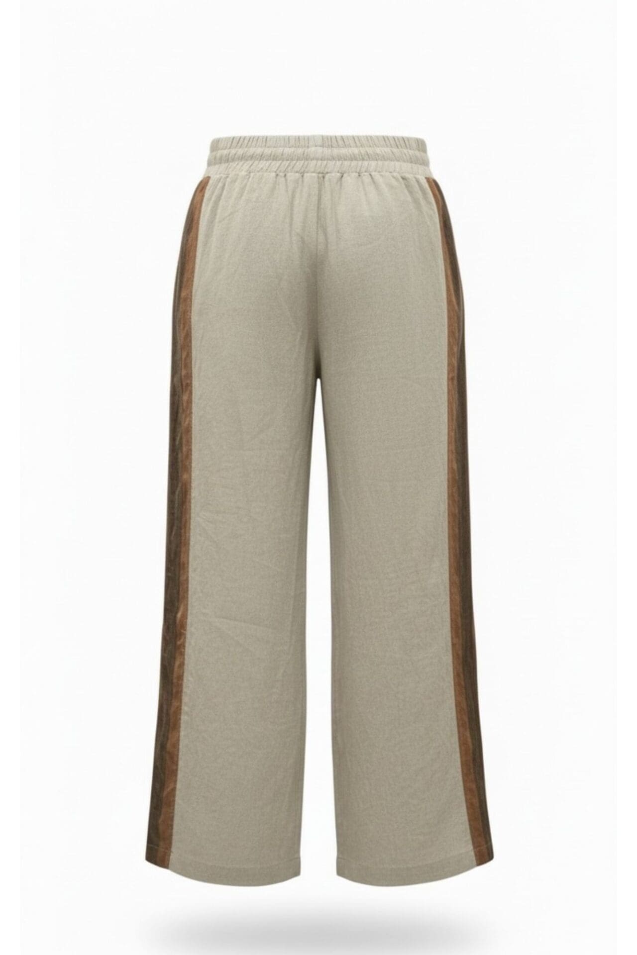 tiesios linines kelnes ant gumos