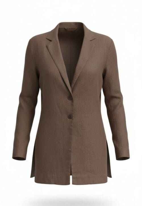 100% Linen Blazer with Side Slits