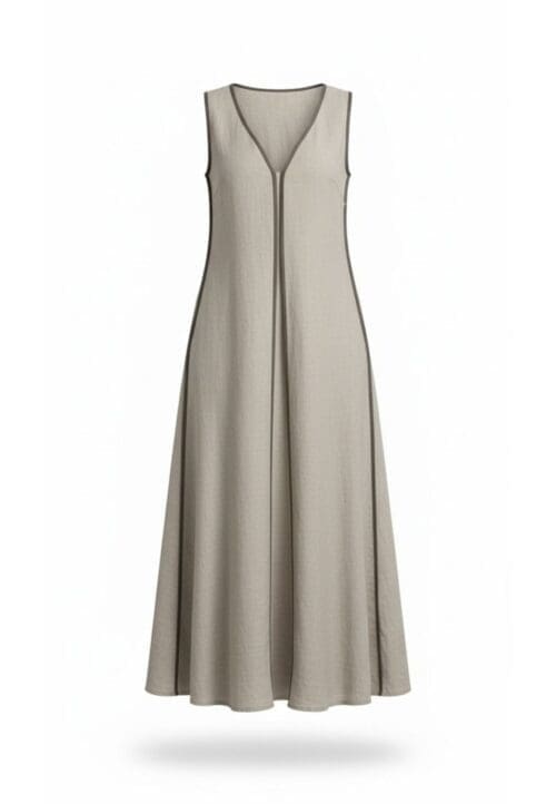 SL82633 ilga linine suknele -1