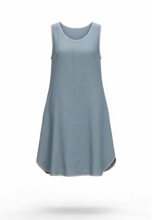 trumpa 100% lino suknelė vasarai